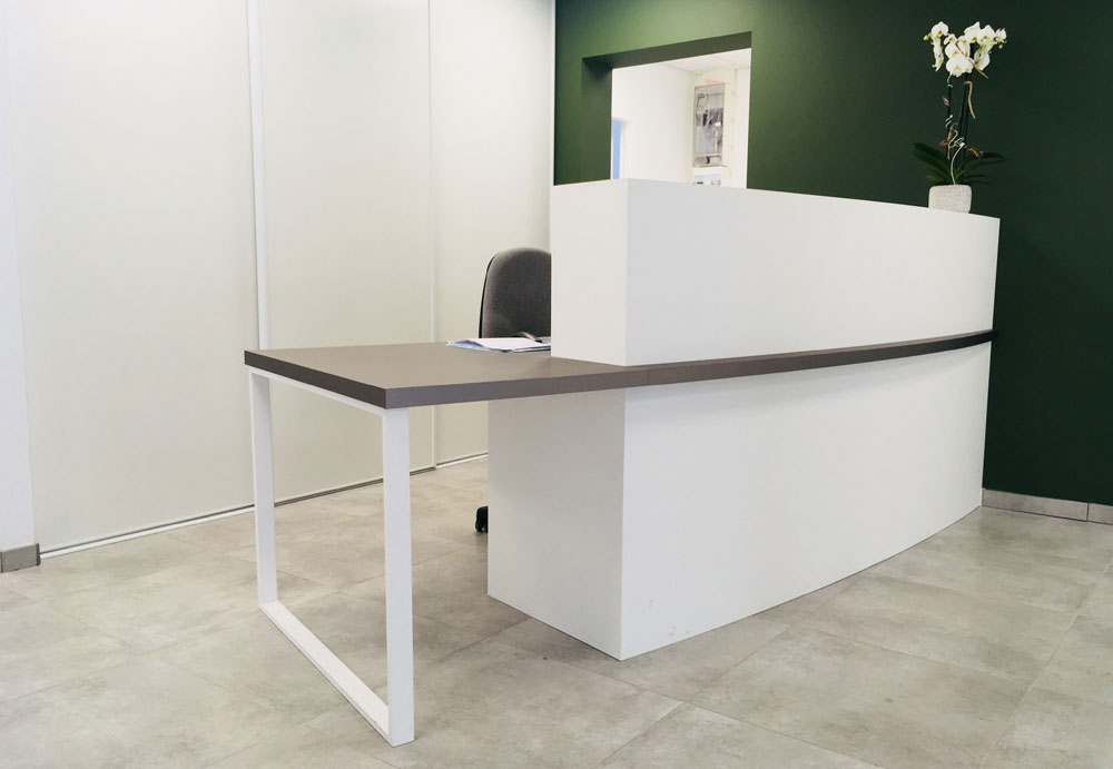 bureau et accueil pour un cabinet d'orthodontie