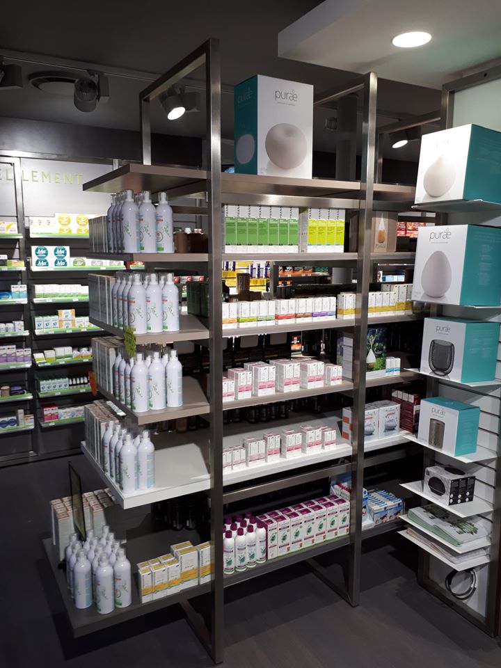 linéaires de pharmacie en métal